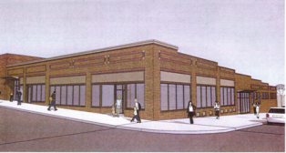 [Rendering: ECC Entrance at 601 Second Avenue SouthEast]  By Solum Lang Architects
